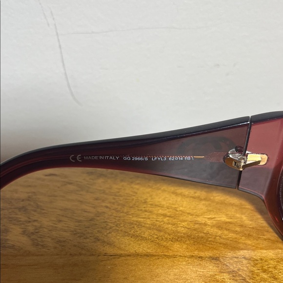 Gucci Burgundy Sunglasses GG2966/5 - Picture 5 of 9